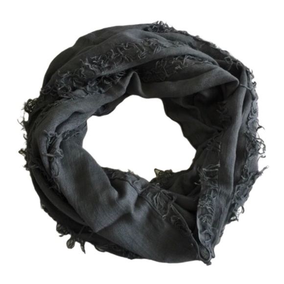 Topshop gray fringed wrap scarf - Picture 1 of 5